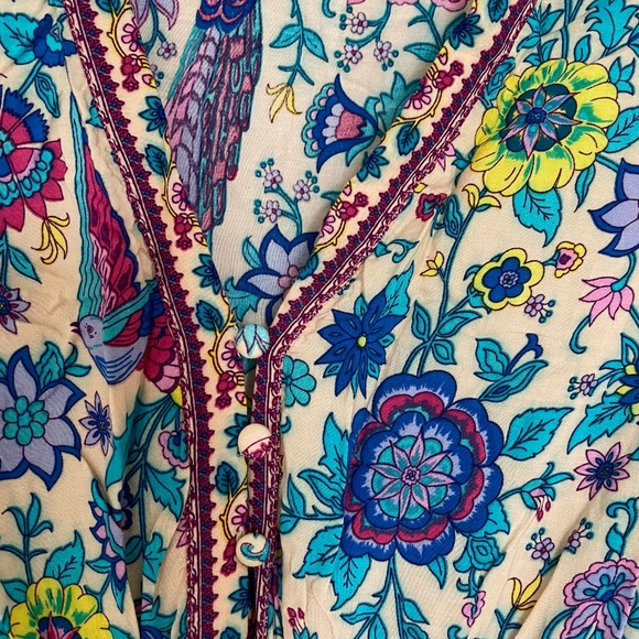 TRADED-Topshop Boho Mini Lovebird Dress - Picture 4 of 6